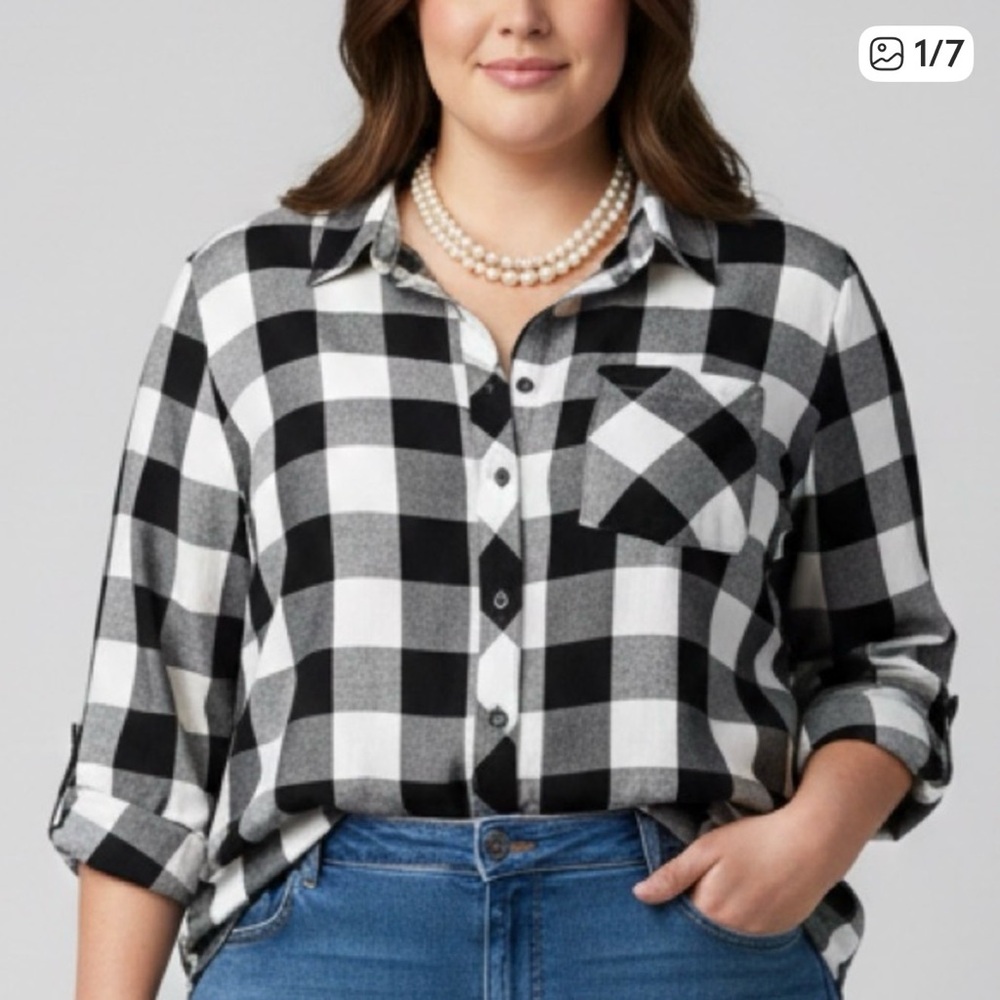 😍SHOW SPECIAL LOVE & LEGEND Plaid Shirt size 18